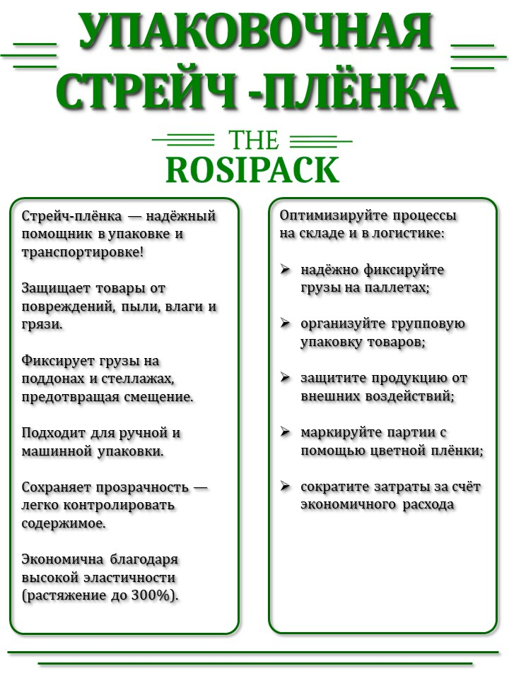 2.Стрейч пленка палетная 1 сорт, 500 мм х 20 мкм 1,8 кг 2.Стрейч пленка палетная 1 сорт, 500 мм х 20 мкм 1,8 кг